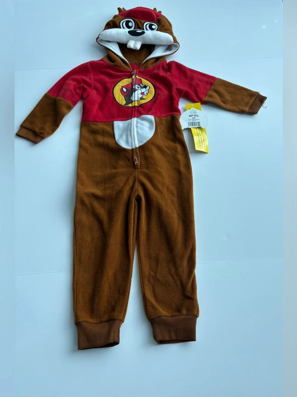 KIDS Buc-ee’s Beaver Kids 3T Halloween Costume Pajama Onesie NWT